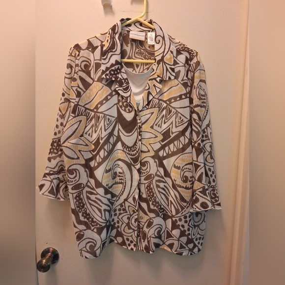 Alfred Dunner Layered Top 16W - Picture 1 of 2